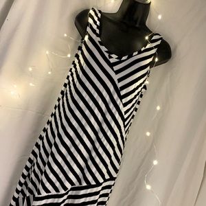Asymmetrical stripped dress